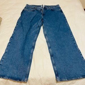 Free People wide leg boyfriend jeans